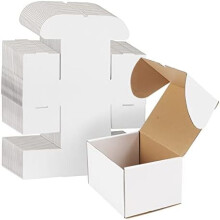 7" x 5" x 4" hvide forsendelseskasser – 50 stk.
