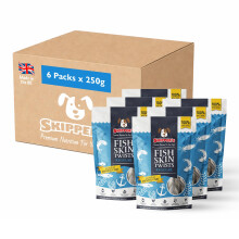 SKIPPER'S Fish Skin Twists Dog Chews for Teeth - Handmade & Gently