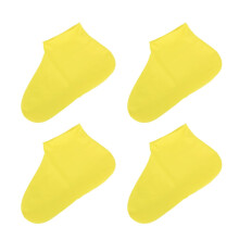 Capas de sapato impermeáveis de látex amarelo (2 pares)