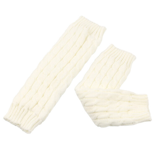 Beenwarmers, zacht, dik, dubbele warmte, wit, paar