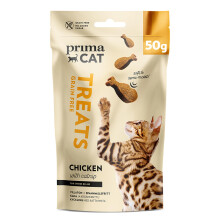 PrimaCat - Soft Chicken Flavoured Cat Treats with Catnip, 1 pack of