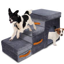 Pawchop Dog Steps for Sofa, Foldable Pet Steps with Storage Box,