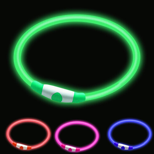 LED Dog Collar,Glow Light Collar for Dogs,Ultra Bright USB