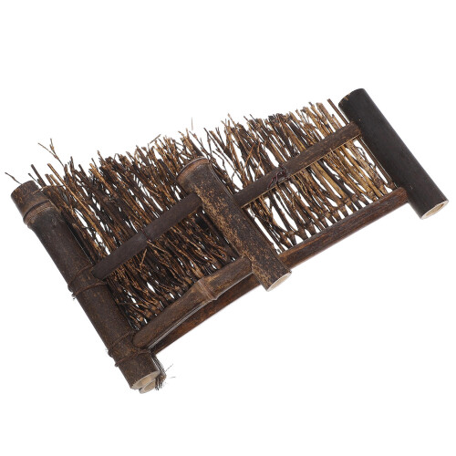2Pièces Petite Clôture En Bambou Violet Décorative Pour Paysage Micro