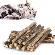 SeaMorn Natural Matatabi Silvervine Cat Chew Sticks - 30Pcs Catnip Toys for Dental Care, Teeth Grinding and Molar Health - for Kittens & Adu