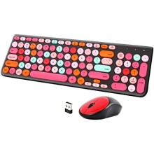 Combo tastiera e mouse wireless retrò 2,4 GHz