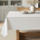 Toalha de mesa retangular de poliéster branco 60x104 polegadas 1