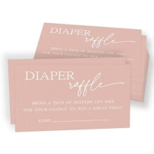 Lodd til babyshower-bleieutlodning 9,5 x 5,1 cm 50 stk