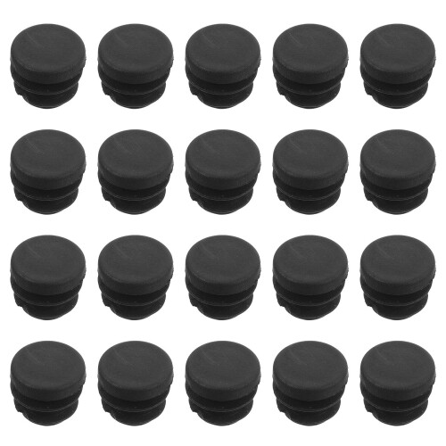 60Pièces Bouchons Embouts Tubes Noir PP Pour Usage Polyvalent