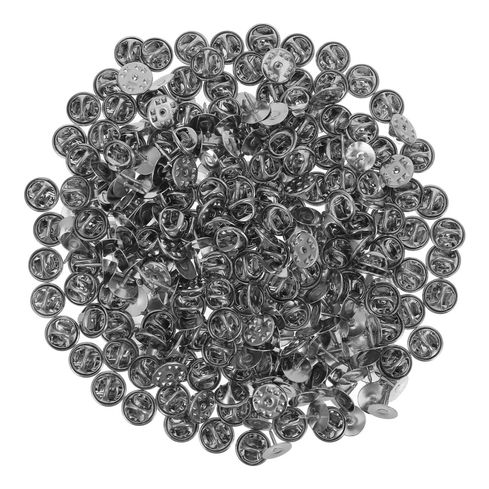600Sets Silver Locking Brooch Buckles For Uniform Badge Replacement 3662540455824