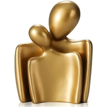 Statues décoratives pour la maison représentant un couple d'amoureux - 20 cm, style moderne, pour salon, bureau, bibliothèque ou chambre.