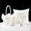 Satin-Blumenmädchenkorb & Ringkissen-Set 1