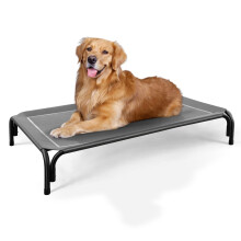 DOPEDIO Raised Dog Bed Light Gray XL Size Cooling Breathable Elevated