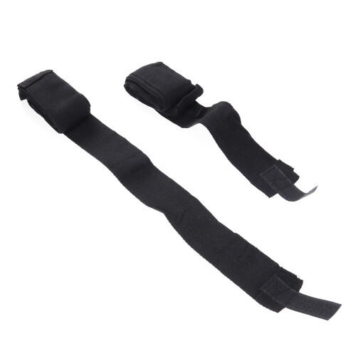 1Paire Bandages Main Boxe Noir Support Poignets Confort Coton