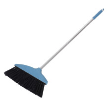 Wide Angle Broom with Long Handle, Heavy Duty Floor Broom Sweeping Brush Broom for Lawn Patio Cleaning Commercial Garage Floors Concrete