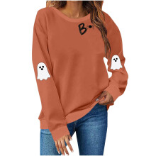 Naisten Halloween-kuvituksellinen pitkähihainen collegepaita