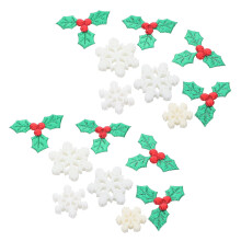 4Pak Nephulstbessen En Bladeren Kerstknutselmateriaal Met Kleurenmix
