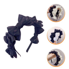 1 diadema negra con lazo, ligera y sin presión en la cabeza, para uso diario en ceremonias y eventos para mujeres y niñas.