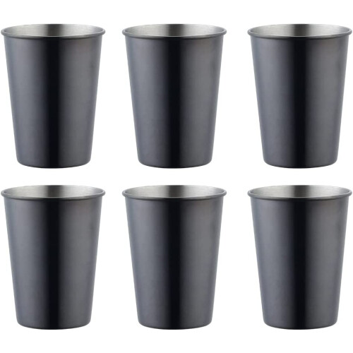 Drikkekopp i rustfritt stål, 355 ml, 6-pakning