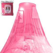 Pink Mosquito Net Bed Canopy for Girls, King/Queen Size, Dome Tent for Double Bed, Crib, Kids & Adults – Compatible with Ceiling Mount
