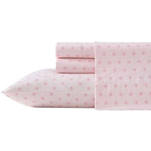 - Tweepersoonslakens, katoenen percal beddengoedset, lichtgewicht en ademend, woondecoratie (Scallop Dollop Pink, Twin)