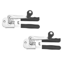 Lot de 2 ouvre-boîtes manuels robustes en acier inoxydable avec poignée à manivelle pliable – Compatibles avec toutes les tailles, y compris les
