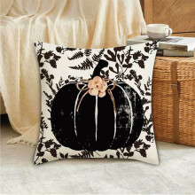 Housse de coussin décorative automnale à motif citrouille, motif Thanksgiving, décoration saisonnière pour canapé, lit, intérieur et extérieur.