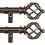 Justerbart gardinstangsett i bronse 84–142 cm 1