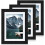 12x12 Holzbilderrahmen mit Echtglas 1