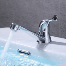 Bathroom Faucets Single Faucet Zinc Alloy Silver Easy Installation 1Pcs