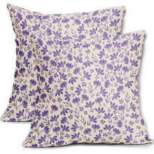 Capas de almofada vintage com estampa floral, 45x45 cm, conjunto com 2 unidades, capas de almofada rústicas em linho preto/marrom para sofá, cama e