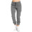 Γυναικείο Casual Cargo Παντελόνι Petite Ladies με Πολλαπλές Τσέπες και Ελαστική Μέση, Κορσέ 1