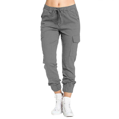 Γυναικείο Casual Cargo Παντελόνι Petite Ladies με Πολλαπλές Τσέπες και Ελαστική Μέση, Κορσέ