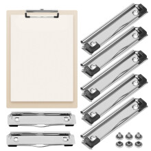 60Stk Clipboard Clips Metall Mit Nägeln Büro Dokumentenhalter Silber