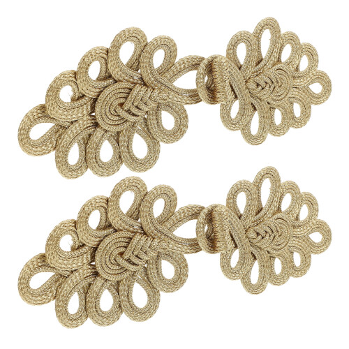 Goldene Nähknöpfe mit neun Löchern, Retro-Stil, 2 Stück