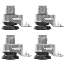 4 st justerbara ben för nivellering i zinklegering, silver, 0-25 mm höjdjustering