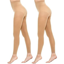 Run Resistant Control Top Panty Hose Opaque Tights
