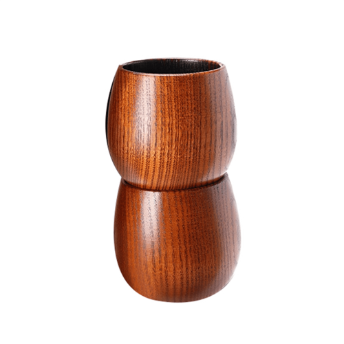 Conjunto de 2 copos de uísque de madeira carbonizada
