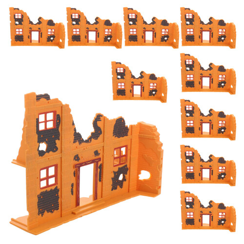 50Pièces Décorations Mur En Orange Pour Maquette De Ruines