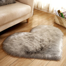 Rug Craicinn Caorach Bréige Cruth Croí Cairpéad Bog Fada Plush Clúmhach Shaggy Mataí Limistéir Rugaí Cairpéad Urláir Maisiúil Seomra Leapa