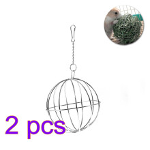 2Pièces Distributeur Croquettes Suspendue Argent Pour