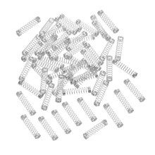 200Pièces Ressorts Mécaniques Inox Argent Pour Stylos Clips