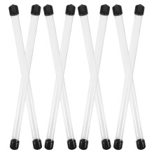 16Pièces Tubes Transparants Ronds PVC Couvercle Pour Stockage