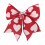 Heart bow pendant set white beige red 2 pcs 1