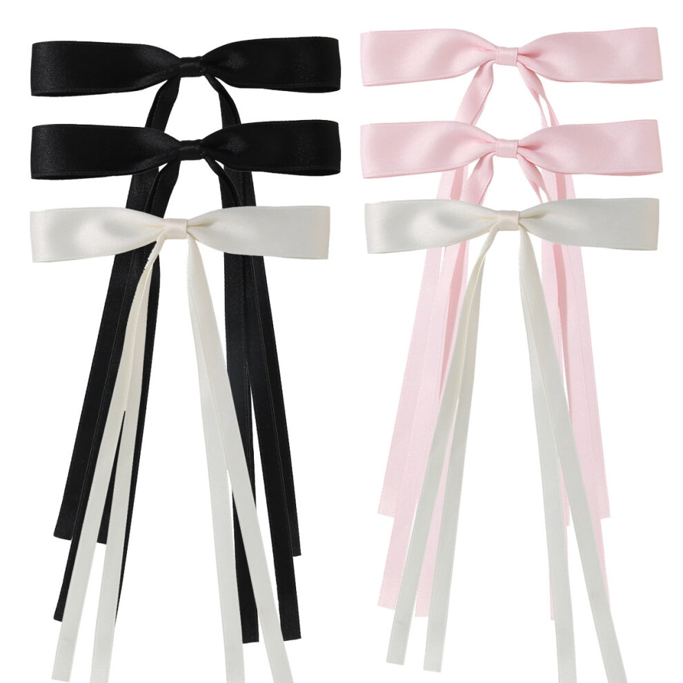Bow Hair Clips for Women and Girls 6PCS