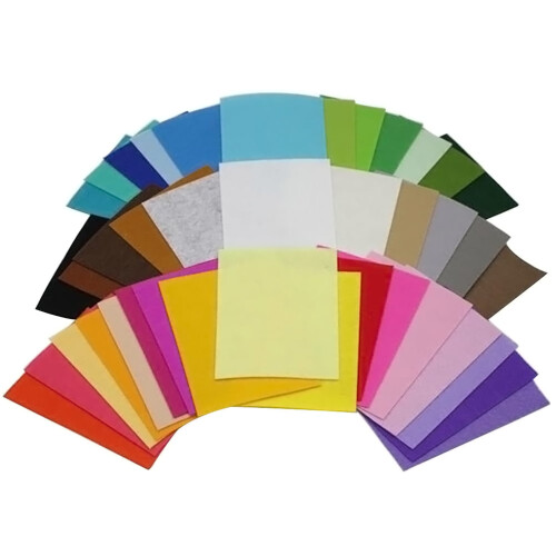 40pcs Non Woven Fabric Sheets Polyester Felt Squares for Patchwork Sewing DIY Craft 15 x 10CM