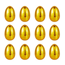 Œufs de Pâques en plastique dorés Cglfd, œufs surprises vides à remplir pour Pâques, jeux d'œufs, jouets pour tout-petits, à garnir de