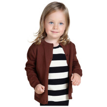 Little Kid Girl Fall Cardigan Casual Solid Long Sleeve Outwear, 6 Years