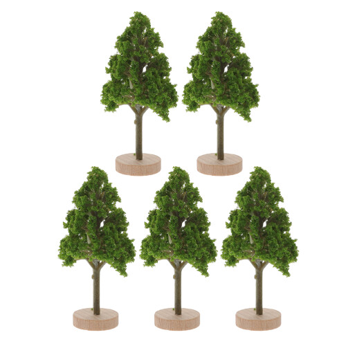 15Pièces Arbres Miniatures Pour Décor En Vert