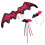 3Sets Party Bat Wing Halloween Kopfschmuck Stab Rot 1